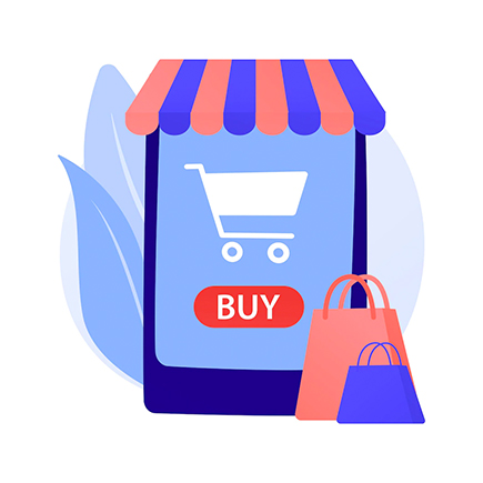 Online shopping abstract concept illustration