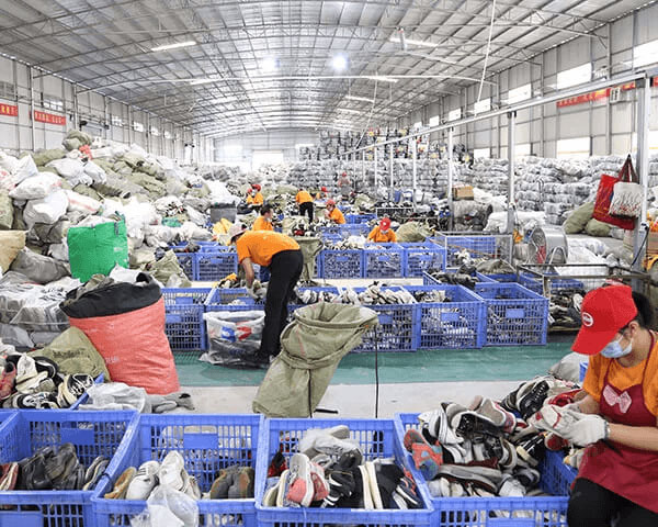 used shoes factory sorting line