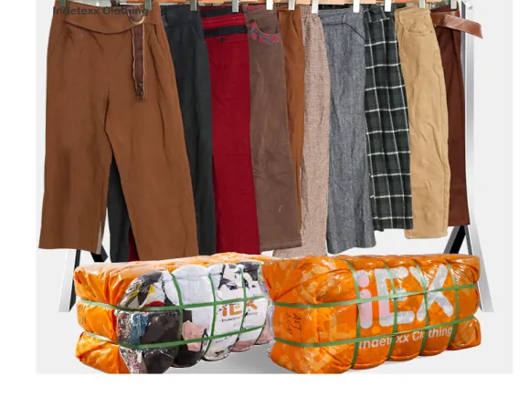 bales of used clothing for women
