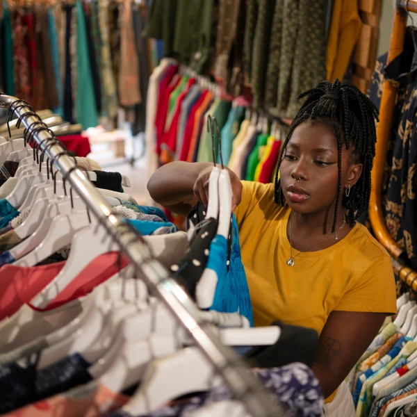 African second hand clothing thrift store