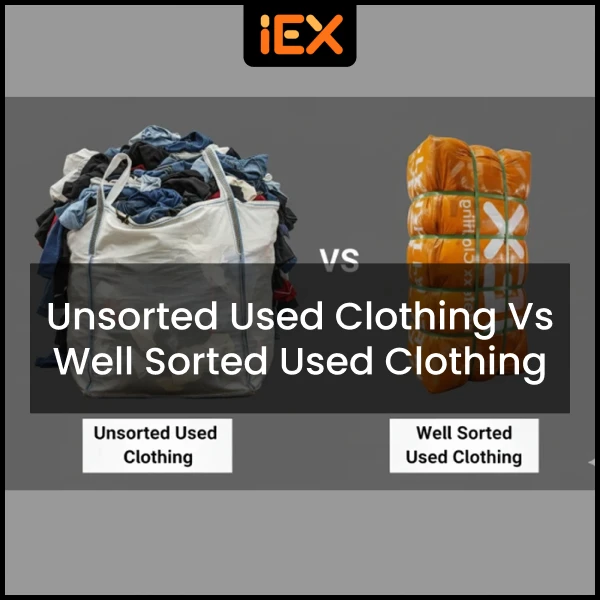 Unsorted Used Clothing vs Well Sorted Used Clothing