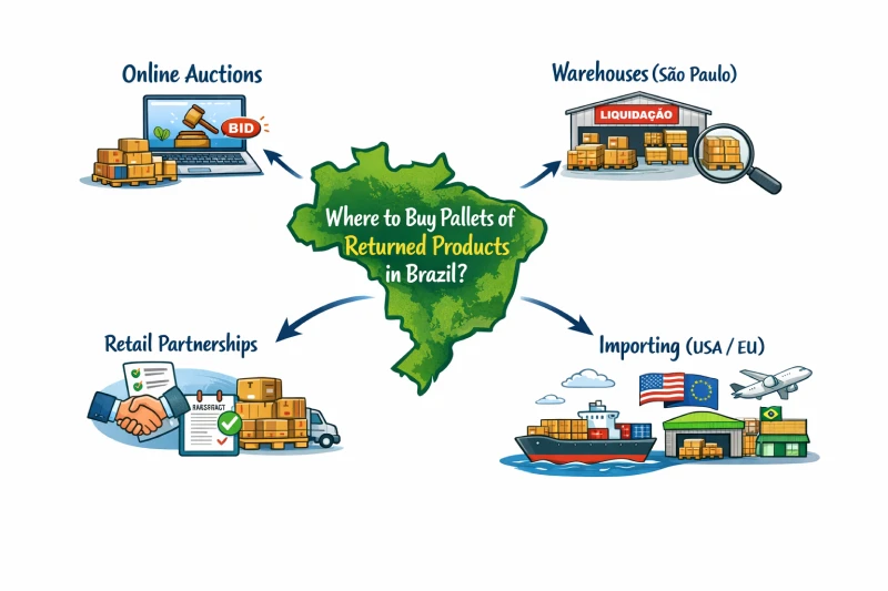 Where to Buy Pallets of Returned Products in Brazil