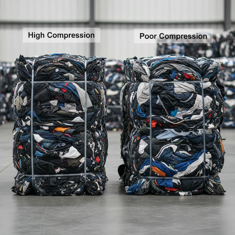 high compression of used clothing bale (1)