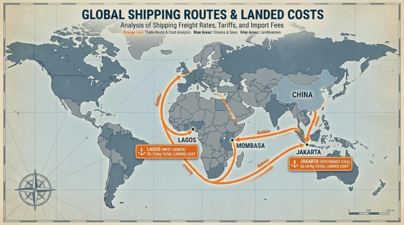 GLOBAL SHIPPING ROUTES & LANDED COSTS