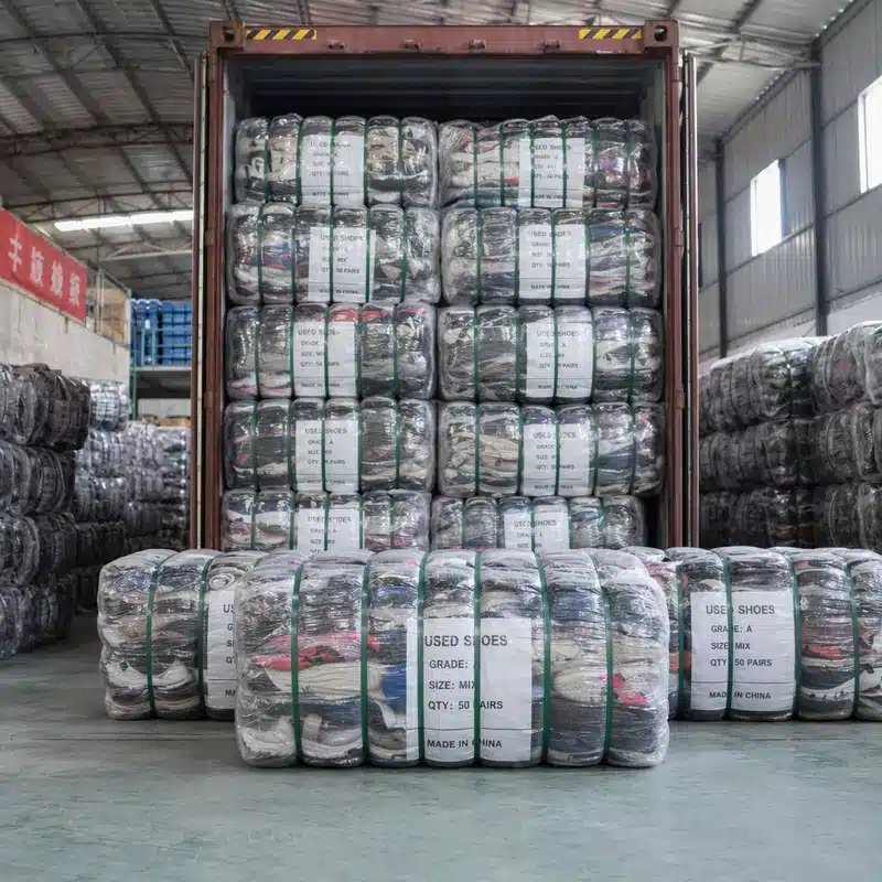 used shoes container capacity featured en