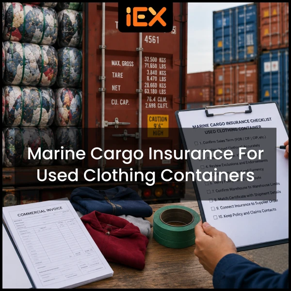 Marine Cargo Insurance for Used Clothing Containers