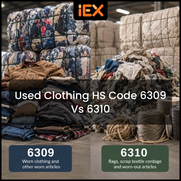 Used Clothing HS Code 6309 vs 6310