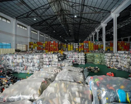 used brand shoes sorting facility